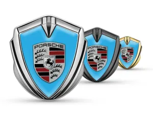 Porsche Badge Autoadesivo Disegno Sportivo Tocco Premium